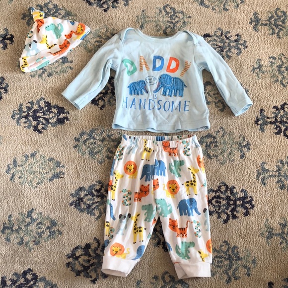 Blue Zoo Other - ‘Daddy is Handsome, and so am I’ 3-pc set 3-6M